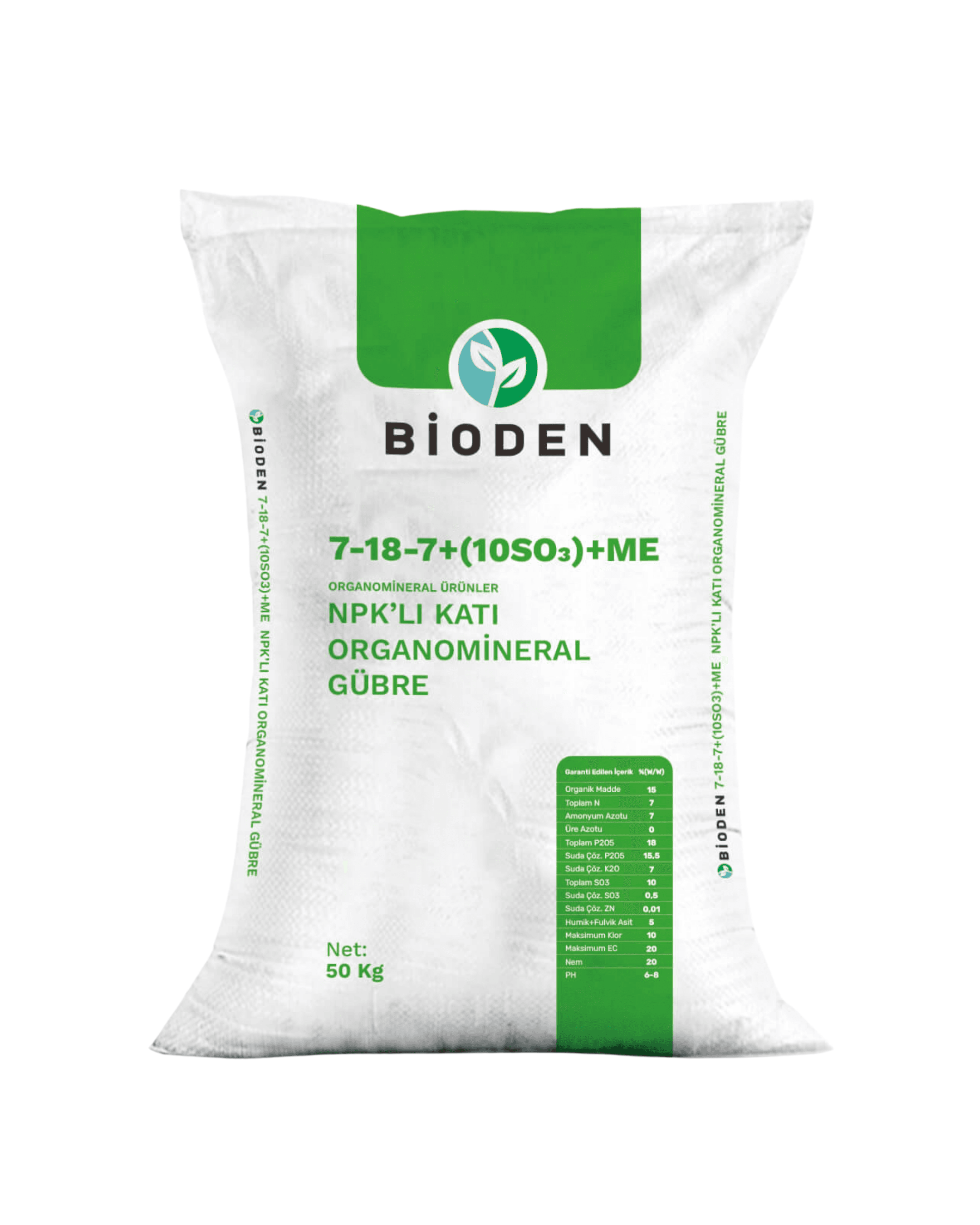 Bioden 7-18-7+(10SO3)+ME 50 KG